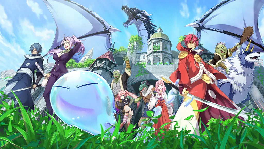That Time I Got Reincarnated as a Slime anime key art with Weiss Schwarz booster box