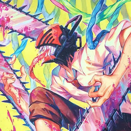 Chainsaw Man manga volume 1 cover featuring Denji in his Chainsaw Man form