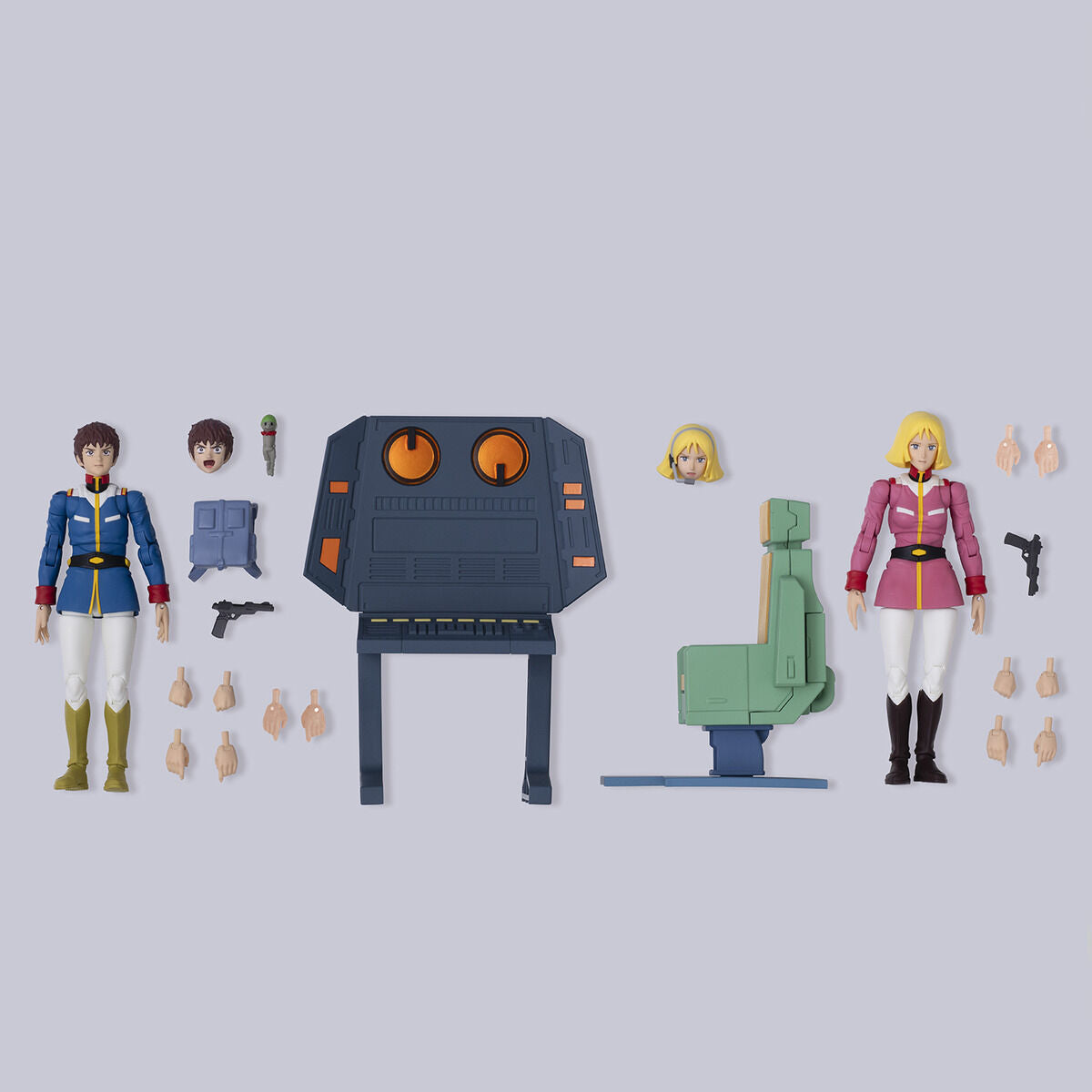 mobile-suit-gundam-gmg-collection-ex-white-base-bridge-radio-operator-desk-set-Amuro-ray-Sayla-mass