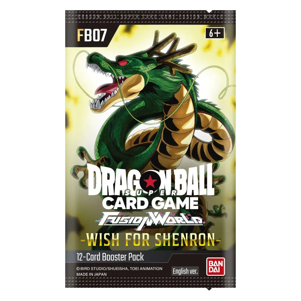 Dragon Ball Super Card Game booster pack with Shenron on the cover