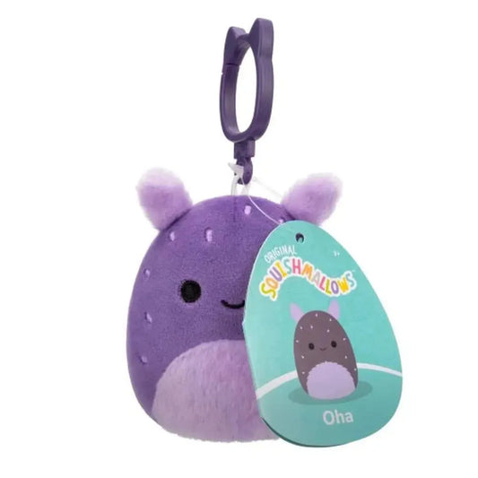 Squishmallow Oha 3.5-inch (9 cm) purple and lavender Sea Bunny clip-on plush
