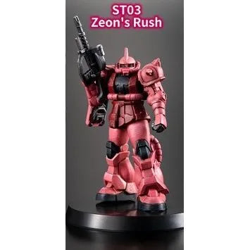Gundam Card Game Zeon's Rush ST03A Assemble Set Box Art with Gunpla Miniatures