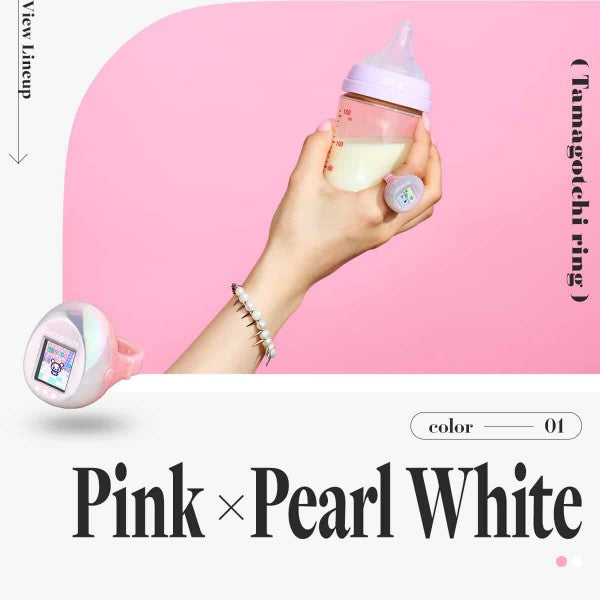 Tamagotchi Pico Ring -  Aurora White X Pink | Gold X Light Blue | Silver X Black - Virtual Pet [Pre-Order]