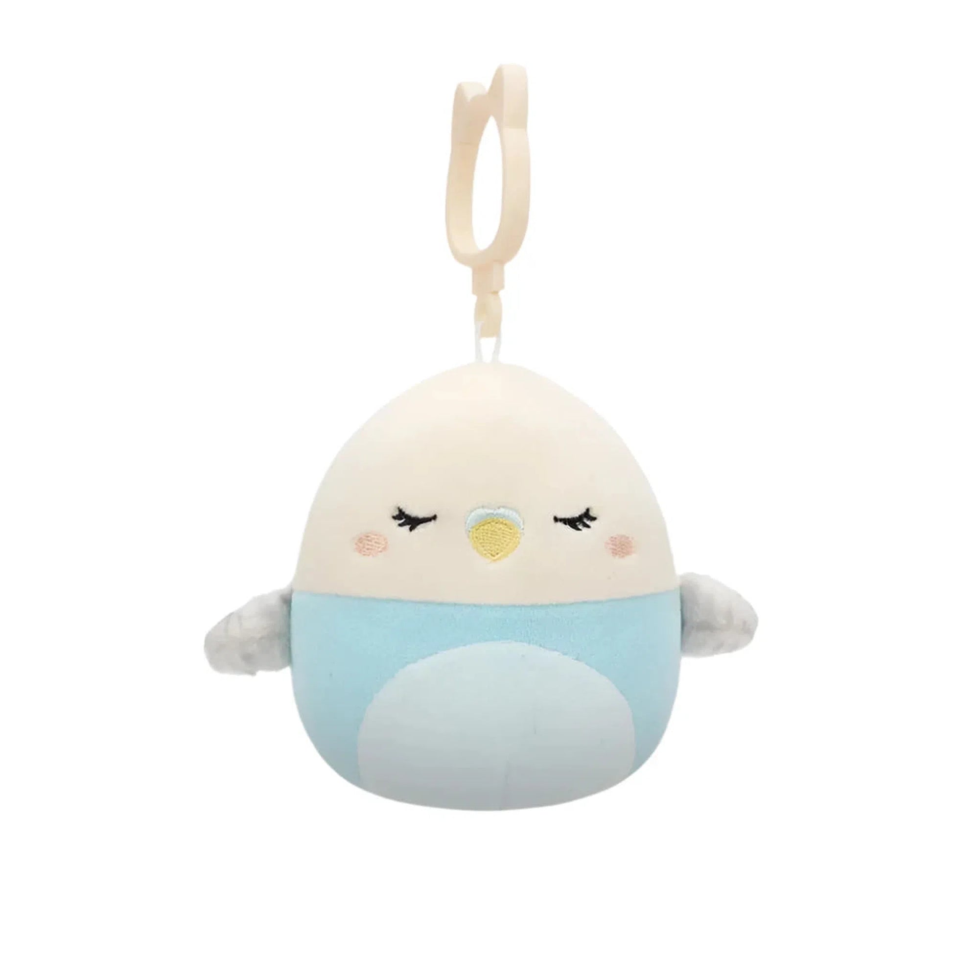 Squishmallow Tycho 3.5-inch (9 cm) blue Parakeet clip-on plush