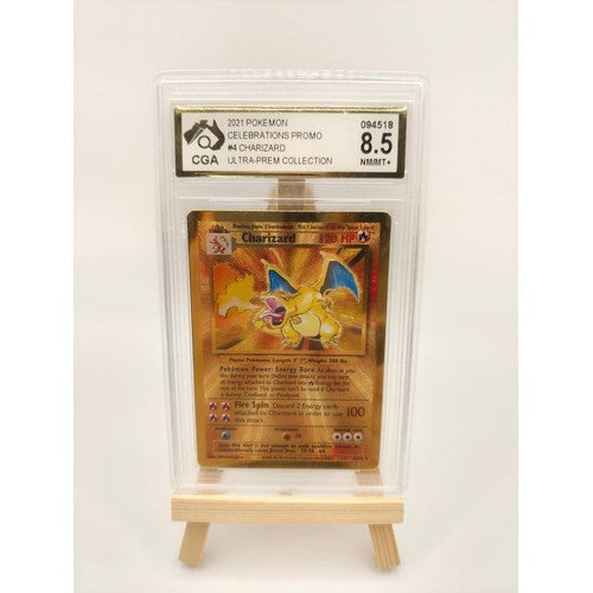 Pokémon - Charizard (CGA 8.5) Gold Metal
