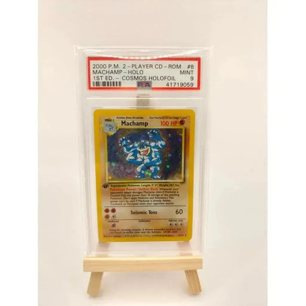 Pokémon - 1st Edition Machamp (PSA 9) COSMOS HOLOFOIL