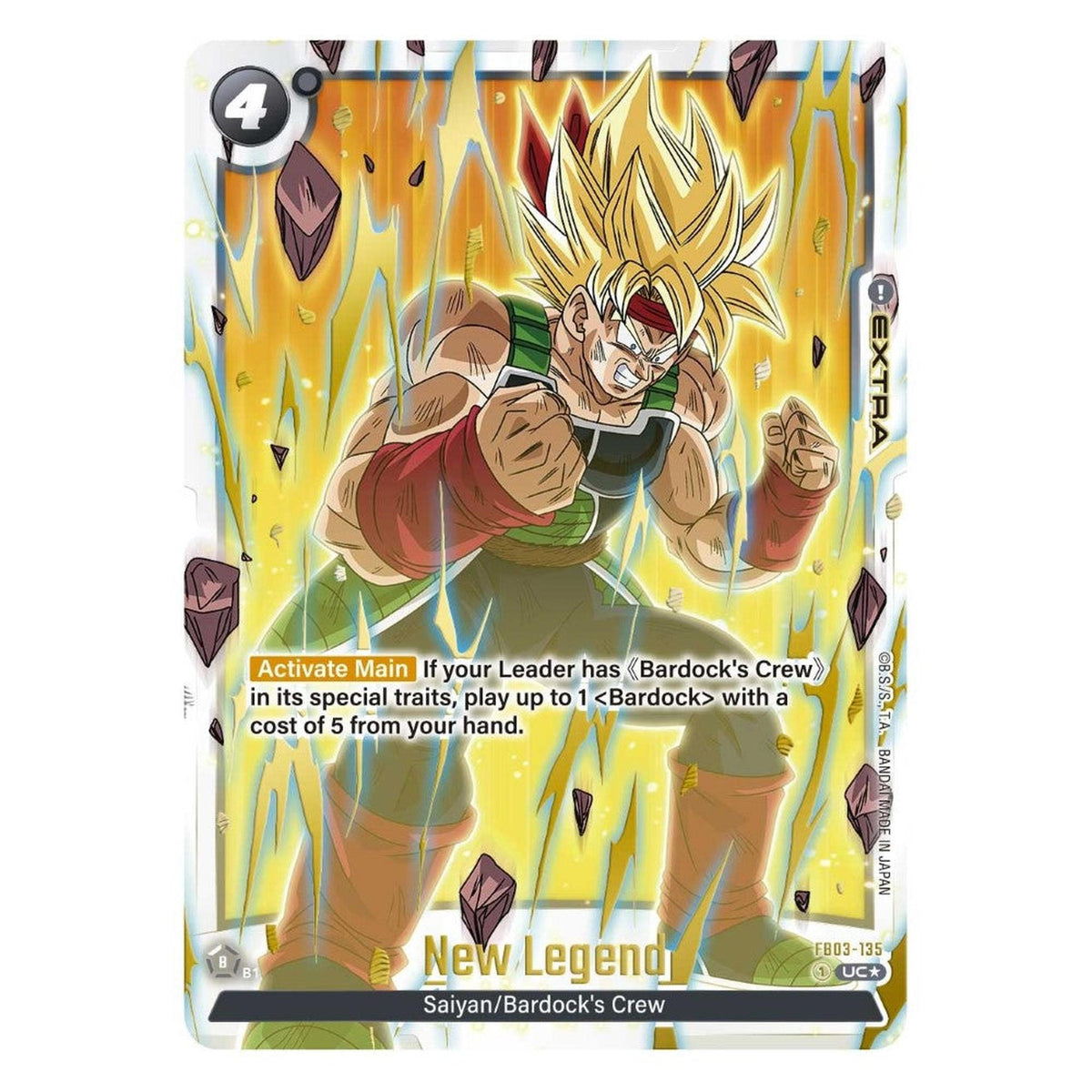Dragon Ball Super Card Game Bardock Energy Marker &amp; Reprint Card