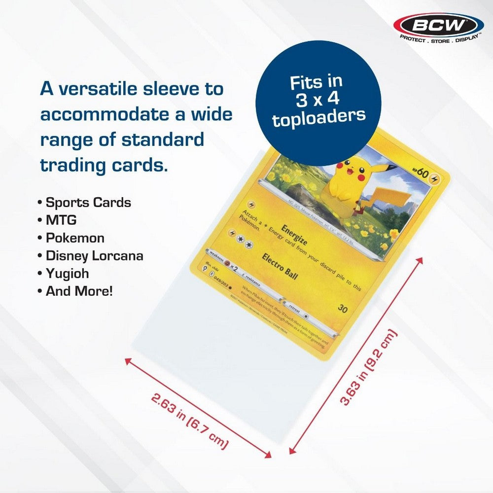 BCW-Standard-Card-Sleeves-100-Count-side-view