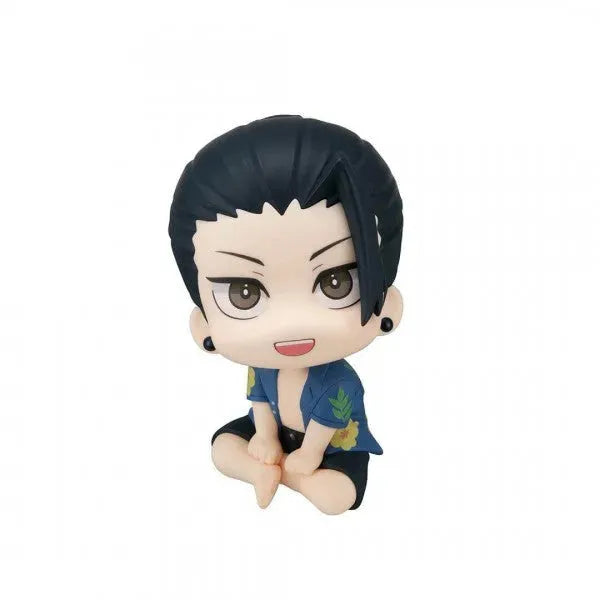 Jujutsu Kaisen LookUp Suguru Geto Okinawa Ver. chibi figure in tropical shirt and seated pose by MegaHouse.