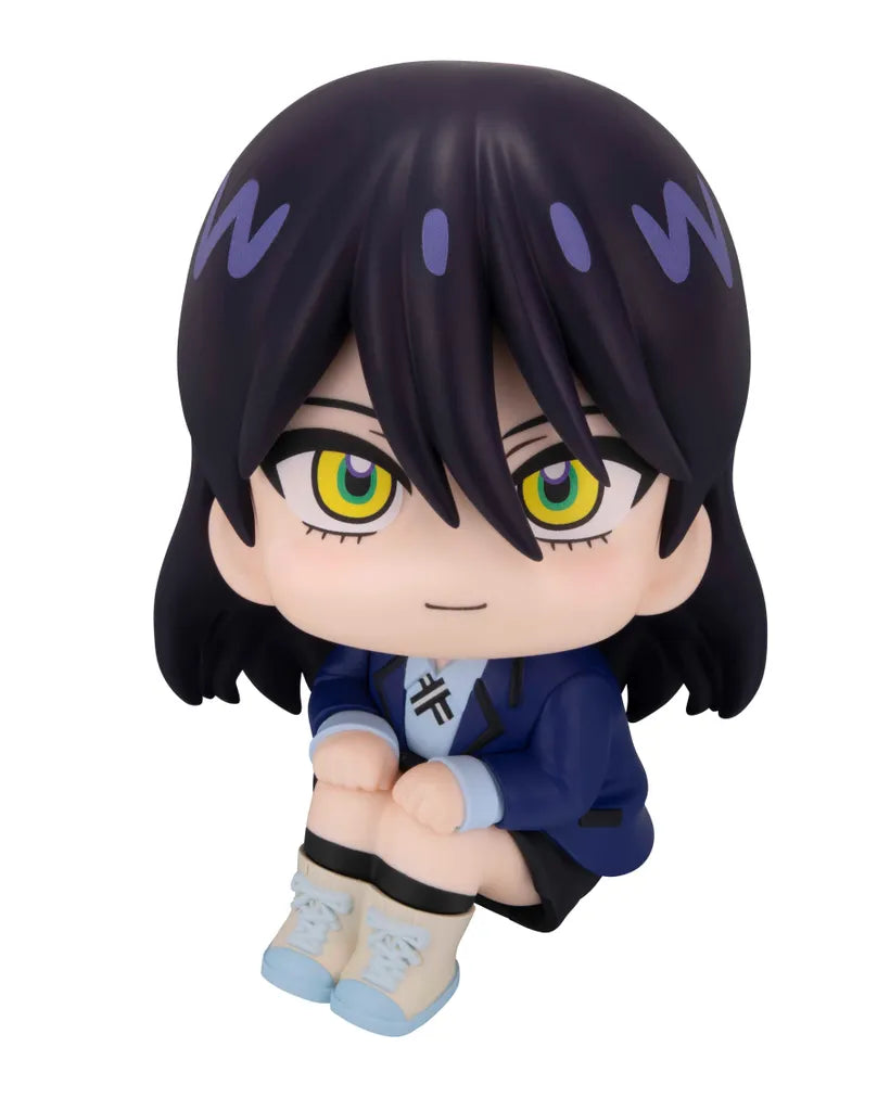 Mobile Suit Gundam Gquuuuuux LookUp Nyaan figure by MegaHouse in seated chibi style pose with school uniform.