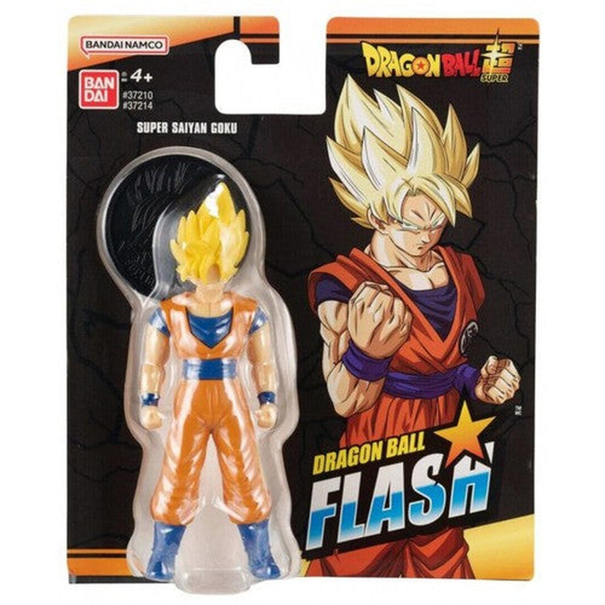 Bandai&#39;s 4-inch Super Saiyan Goku action figure with coin stand