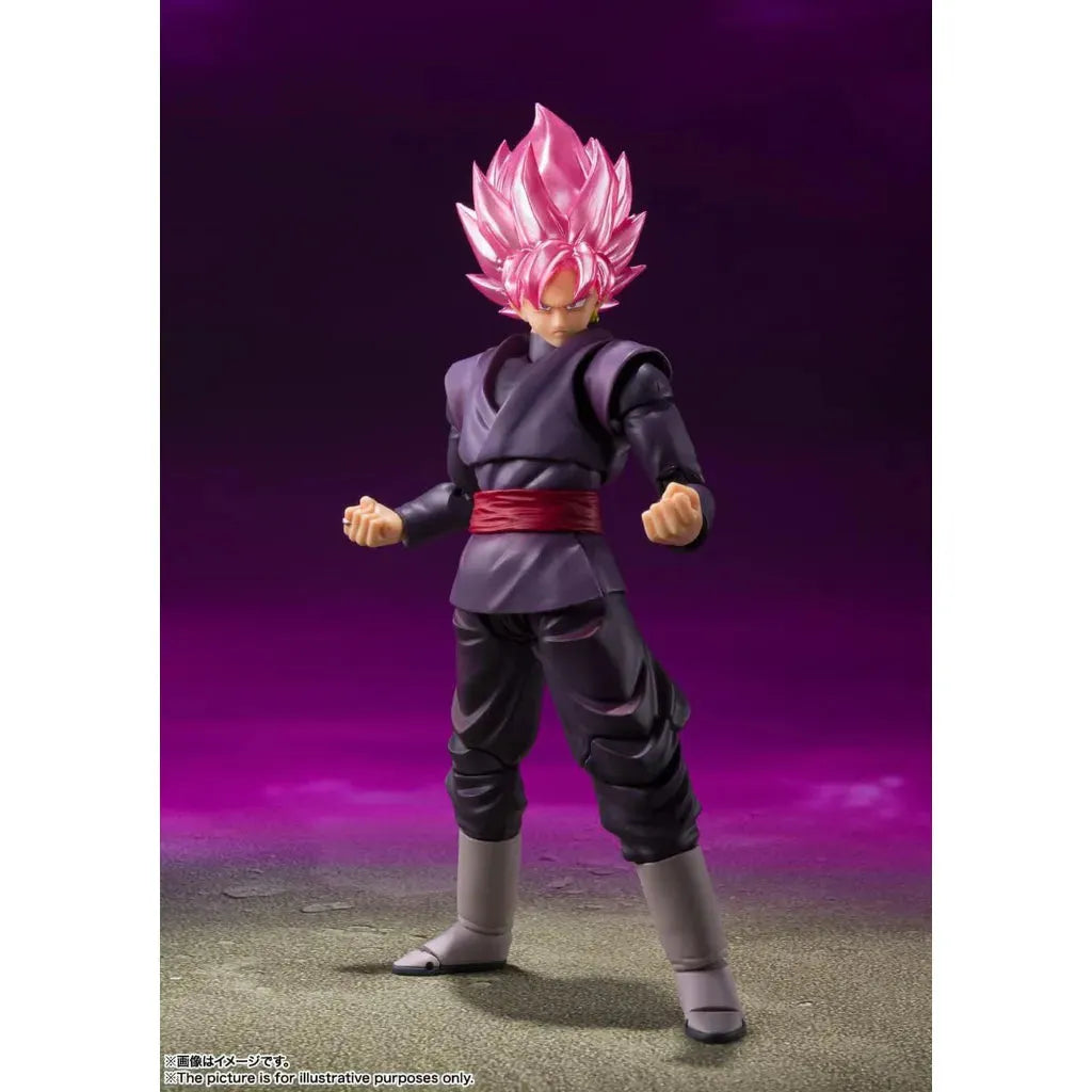 Highly detailed Goku Black Super Saiyan Rose action figure from Bandai