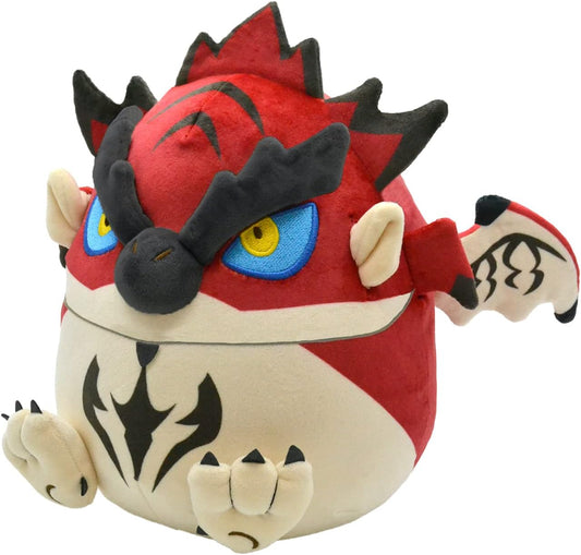 Monster-Hunter-Fluffy-Eggshaped-Plush-Rathalos-front-view