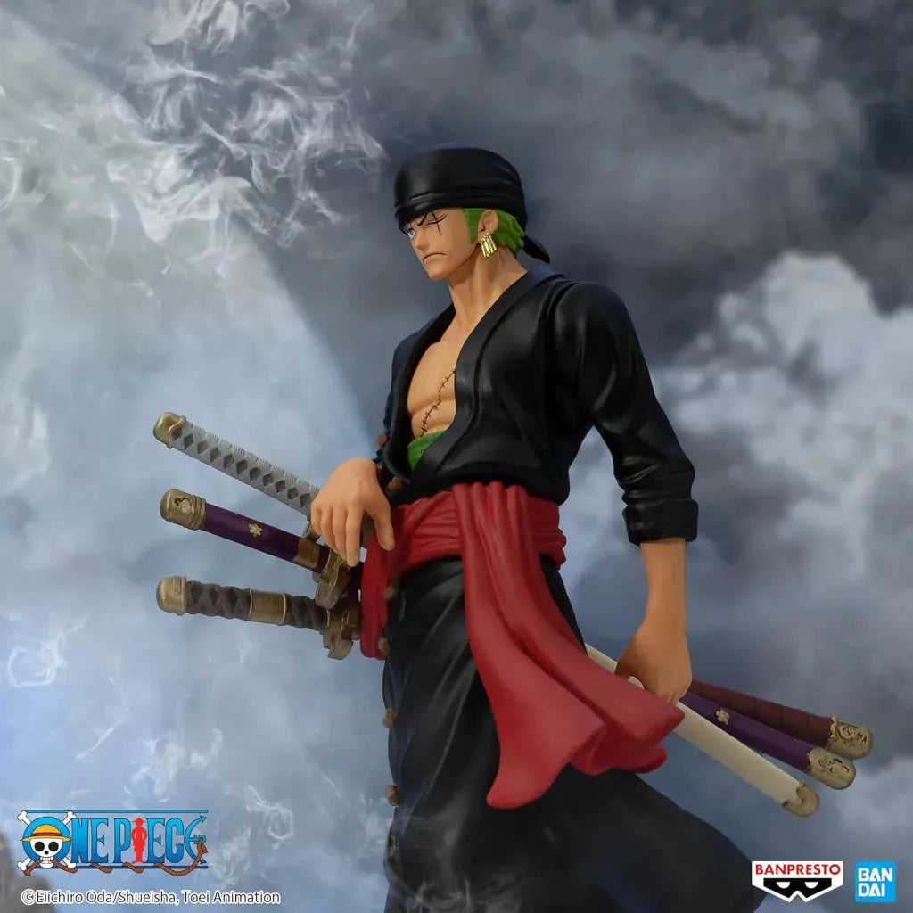 "Banpresto's 17 cm Roronoa Zoro figure from The Shukko Special line