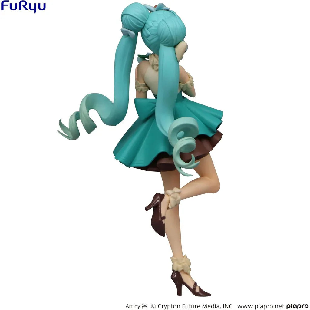 Detailed 170mm Hatsune Miku figure in chocolate mint design