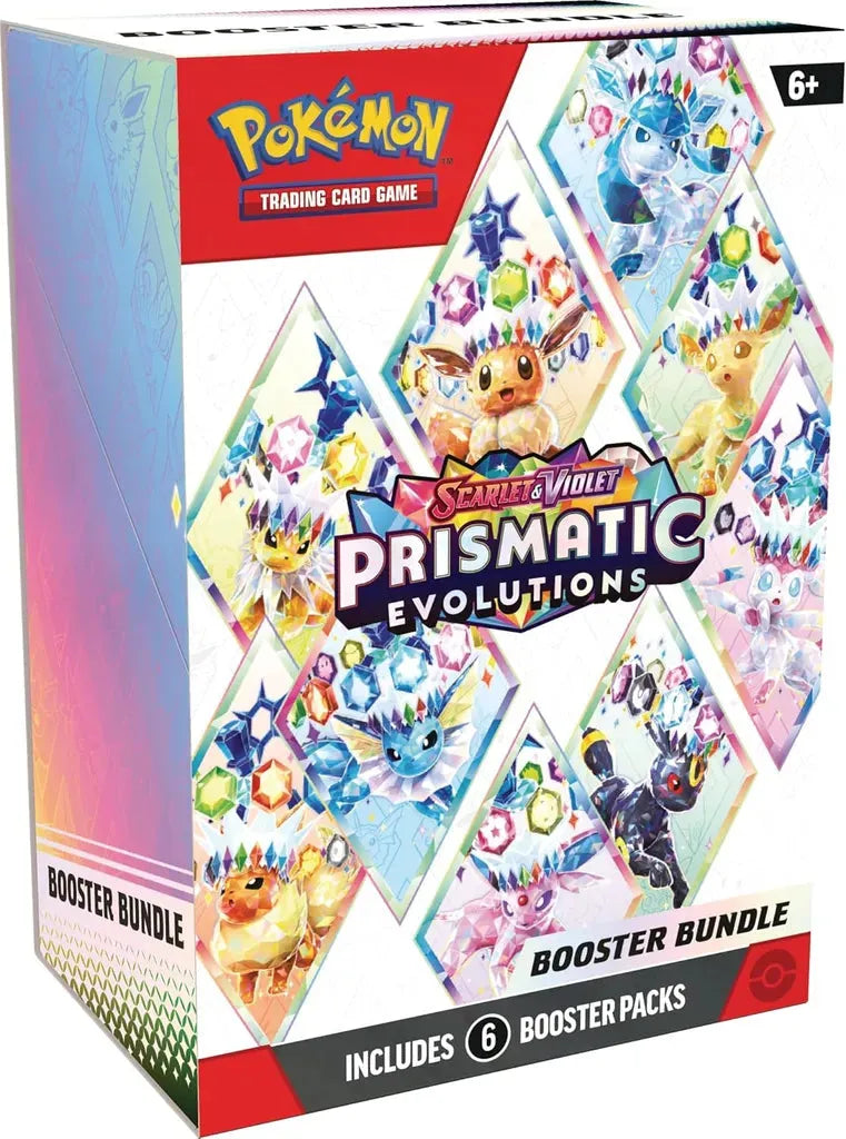 Pokémon TCG Prismatic Evolutions Booster Bundle Box – 6 Pack Display