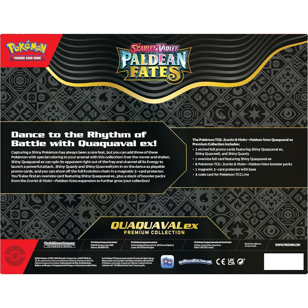 Pokemon Quaquaval EX Shiny Premium Set