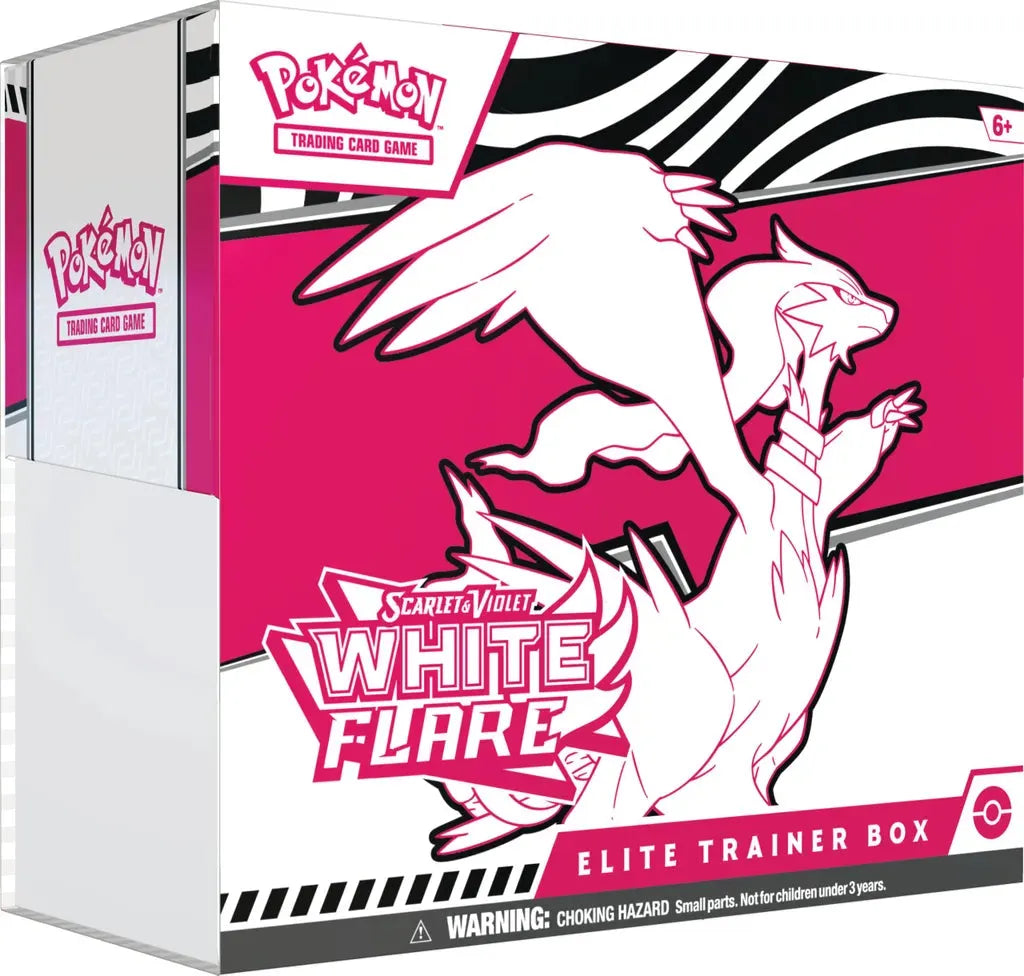 Pokémon TCG Scarlet & Violet White Flare Elite Trainer Box featuring Reshiram