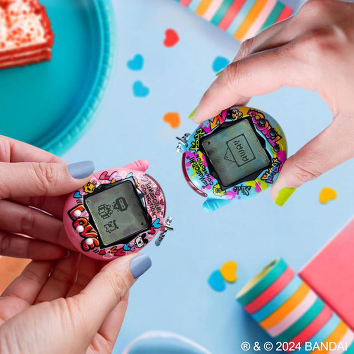 &quot;Bandai Tamagotchi Connection virtual pets Blue Graffiti and Pink Graffiti