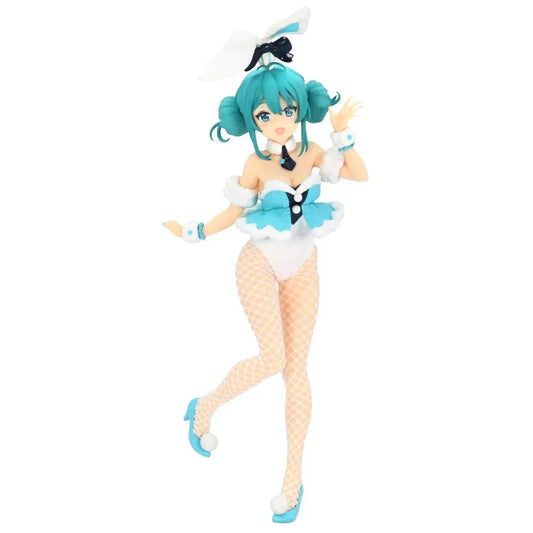 Elegant white bunny-themed Hatsune Miku figure, 28 cm tall