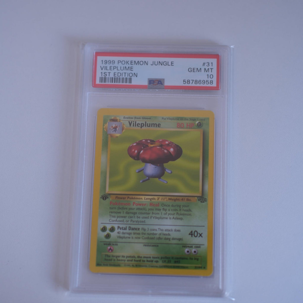 Pokémon - 1st Edition Vileplume non Holo (PSA 10)