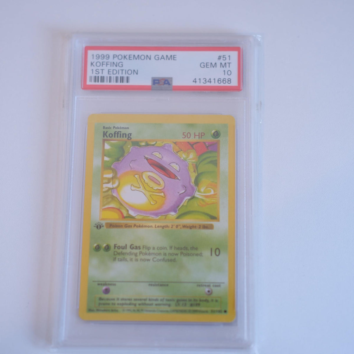 Pokémon - 1st Edition Shadowless Koffing (PSA 10)