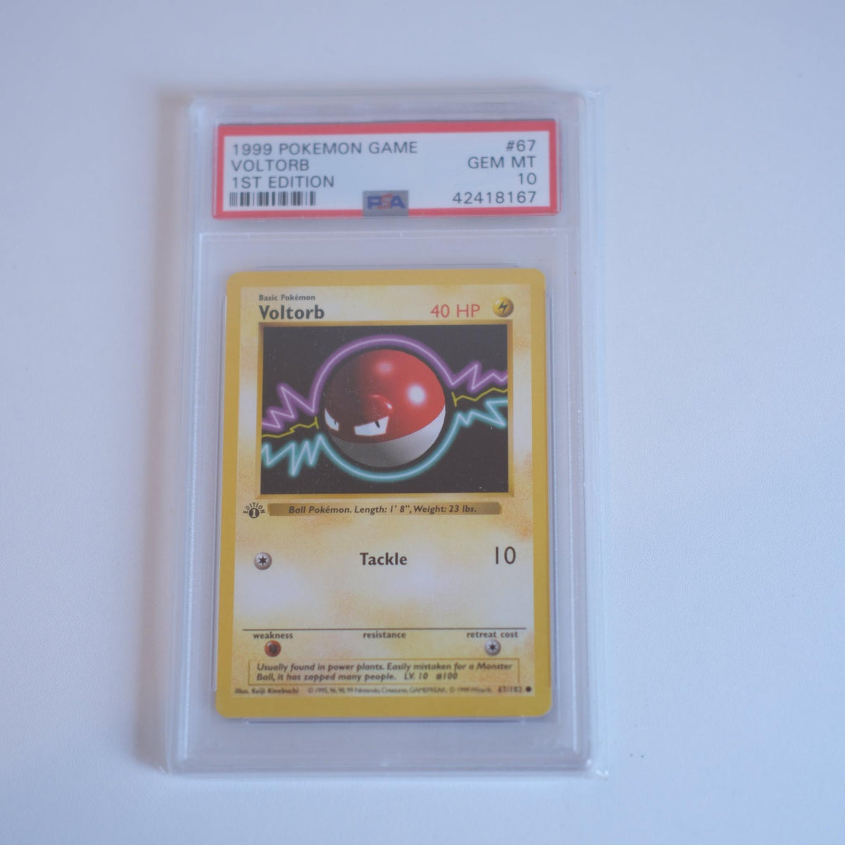 Pokémon - 1st Edition Shadowless Voltorb (PSA 10)