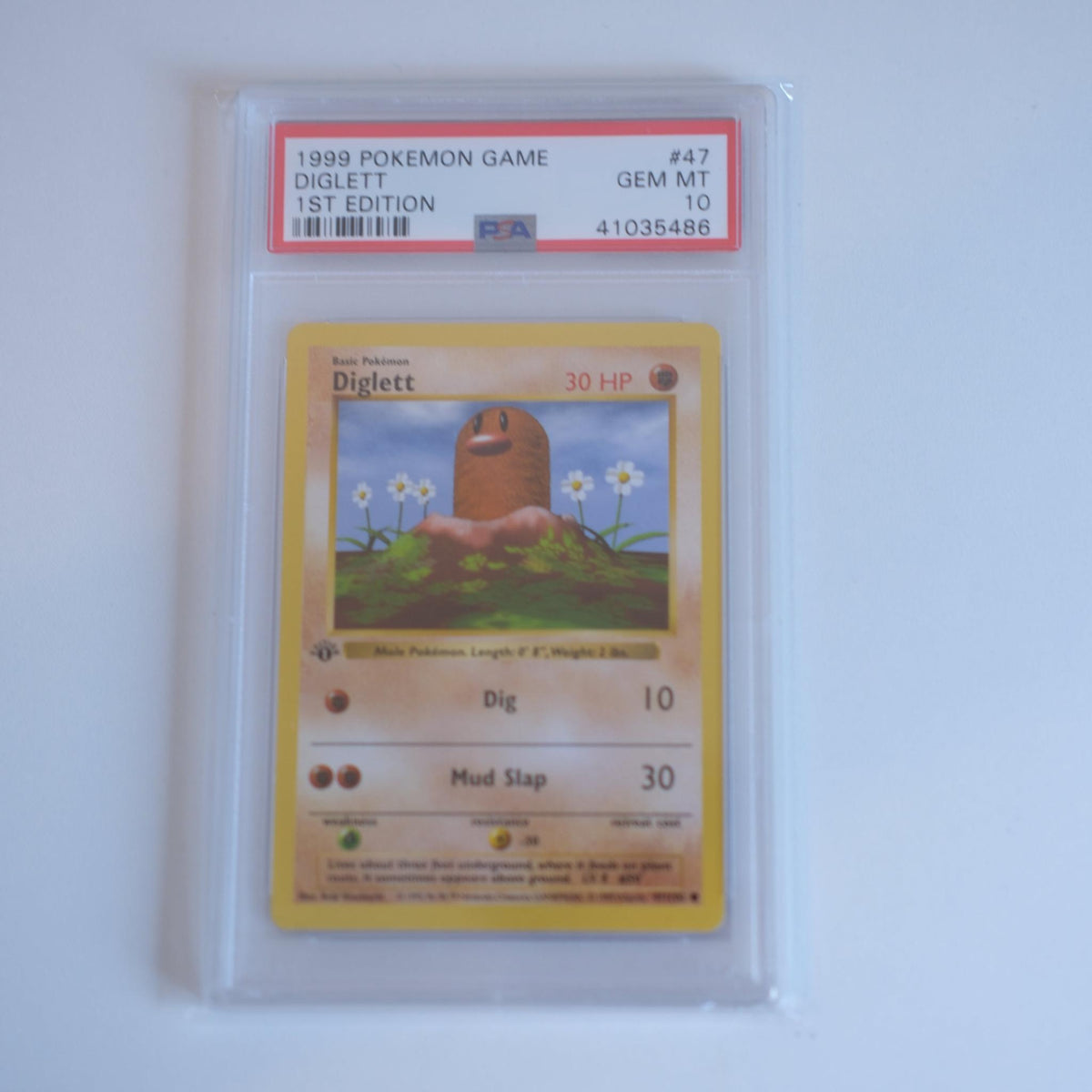 Pokémon - 1st Edition Shadowless Diglett (PSA 10)