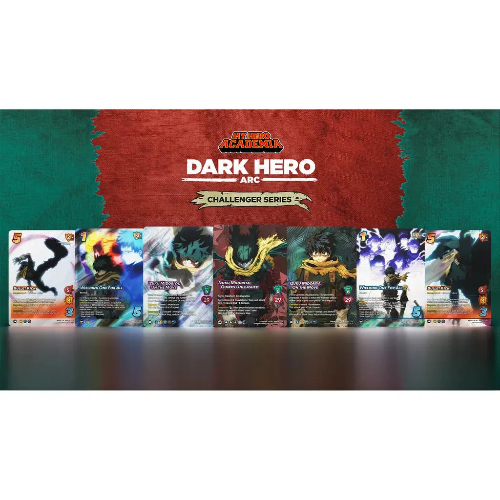 Deku Dark Hero Arc TCG deck with collector booster pack for UniVersus