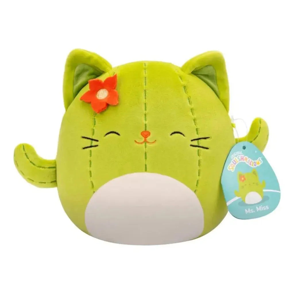 Squishmallow Ms. Miss 7.5-inch (19 cm) lime Cactus Cat plush