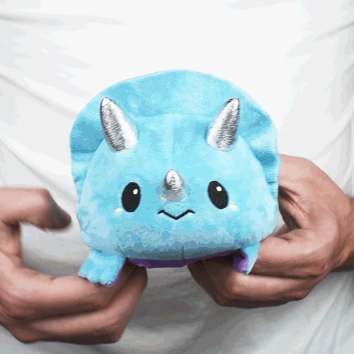Tee Turtle - Reversible Triceratops Plushie