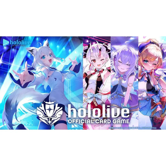 Hololive Official Card Game Quintet Spectrum Booster Box featuring Shirakami Fubuki and Houshou Marine – English release