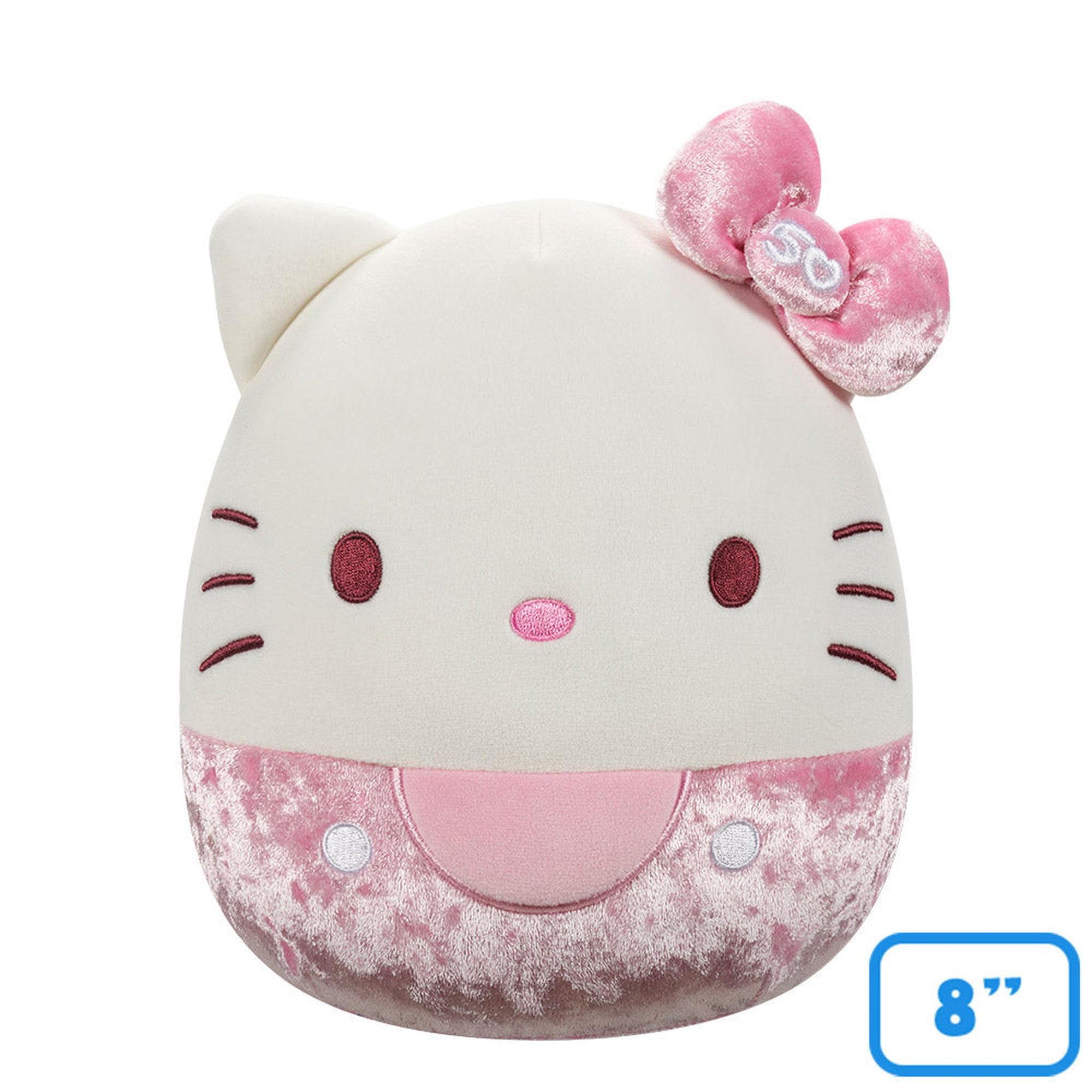 Hello Kitty 50th Anniversary Velvet Squishmallow 8 Inch Pink