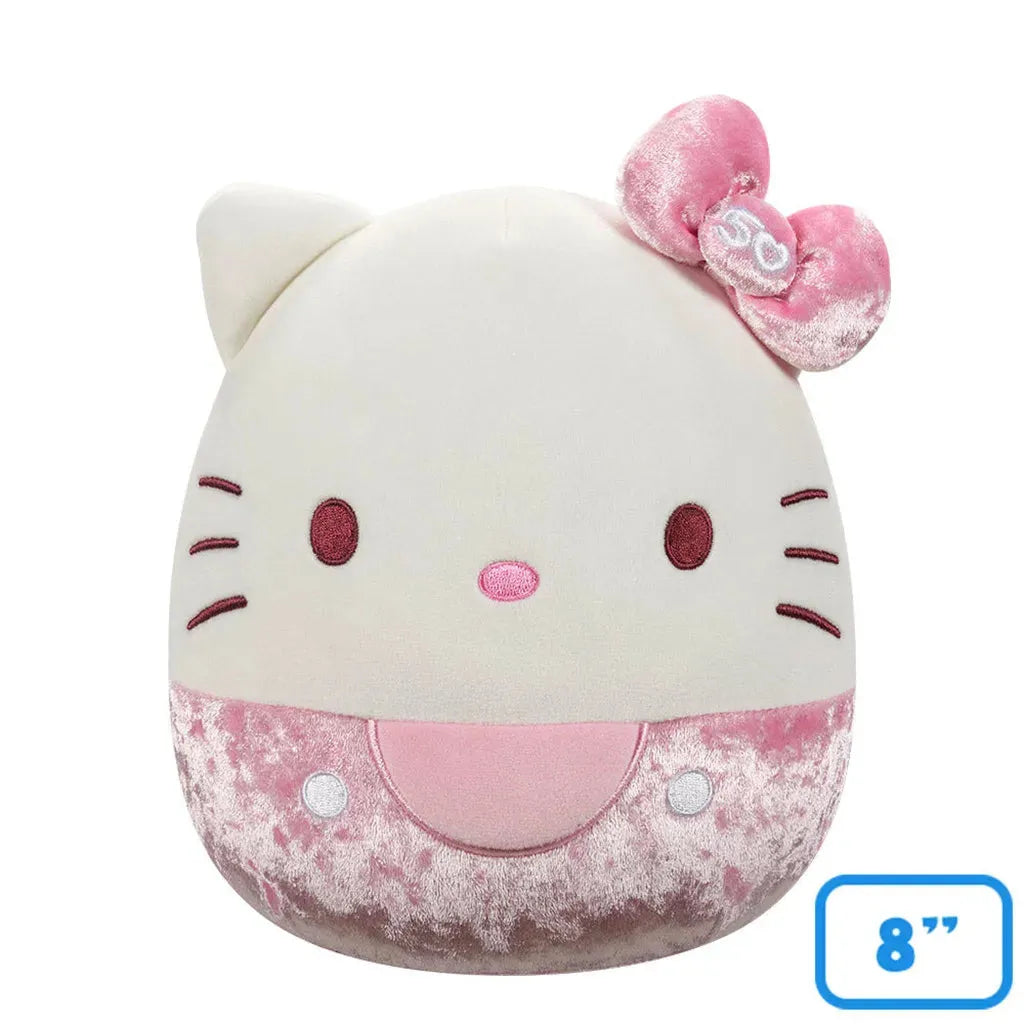 Hello Kitty 50th Anniversary Velvet Squishmallow 8 Inch Pink