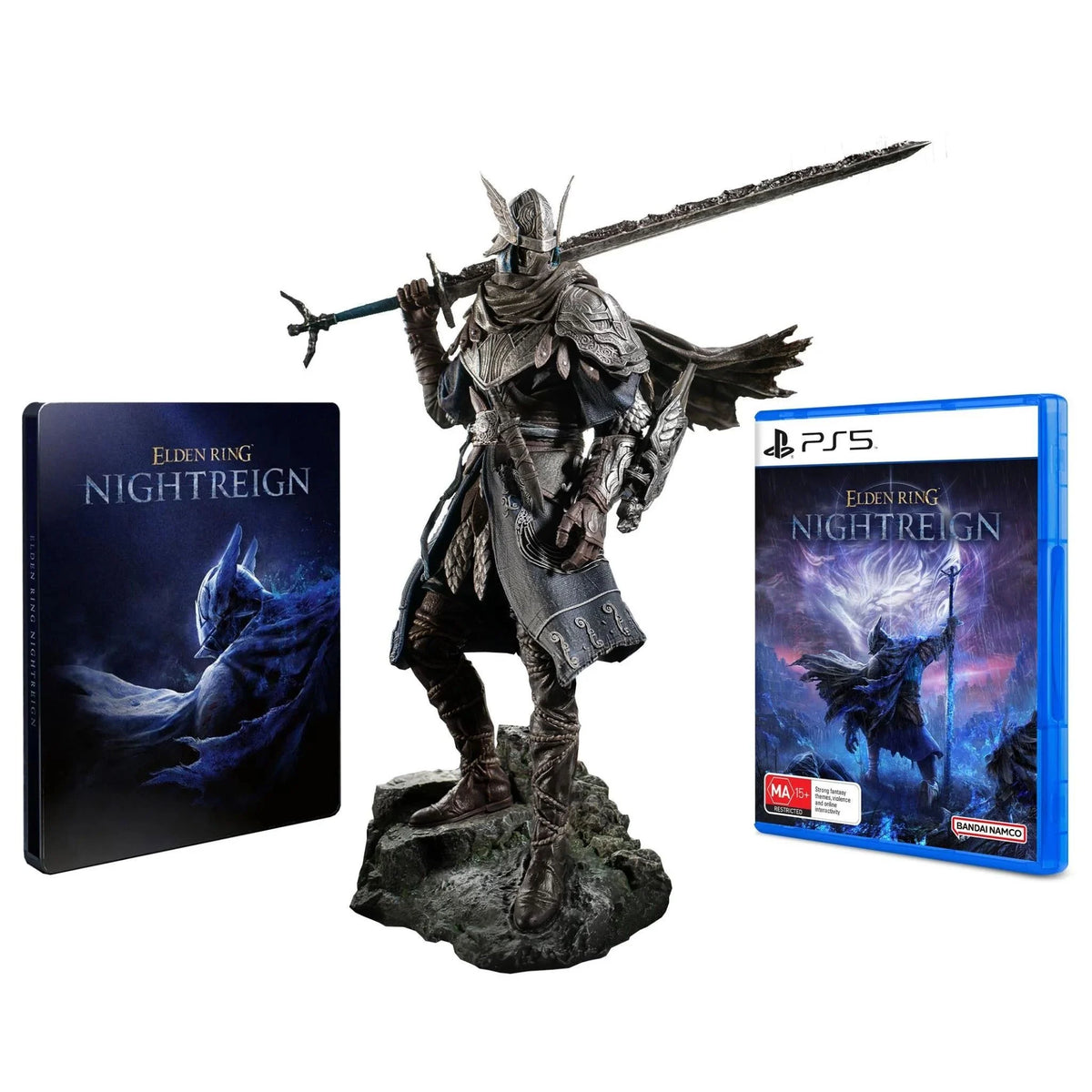ELDEN RING NIGHTREIGN Wylder Statue &amp; SteelBook Set