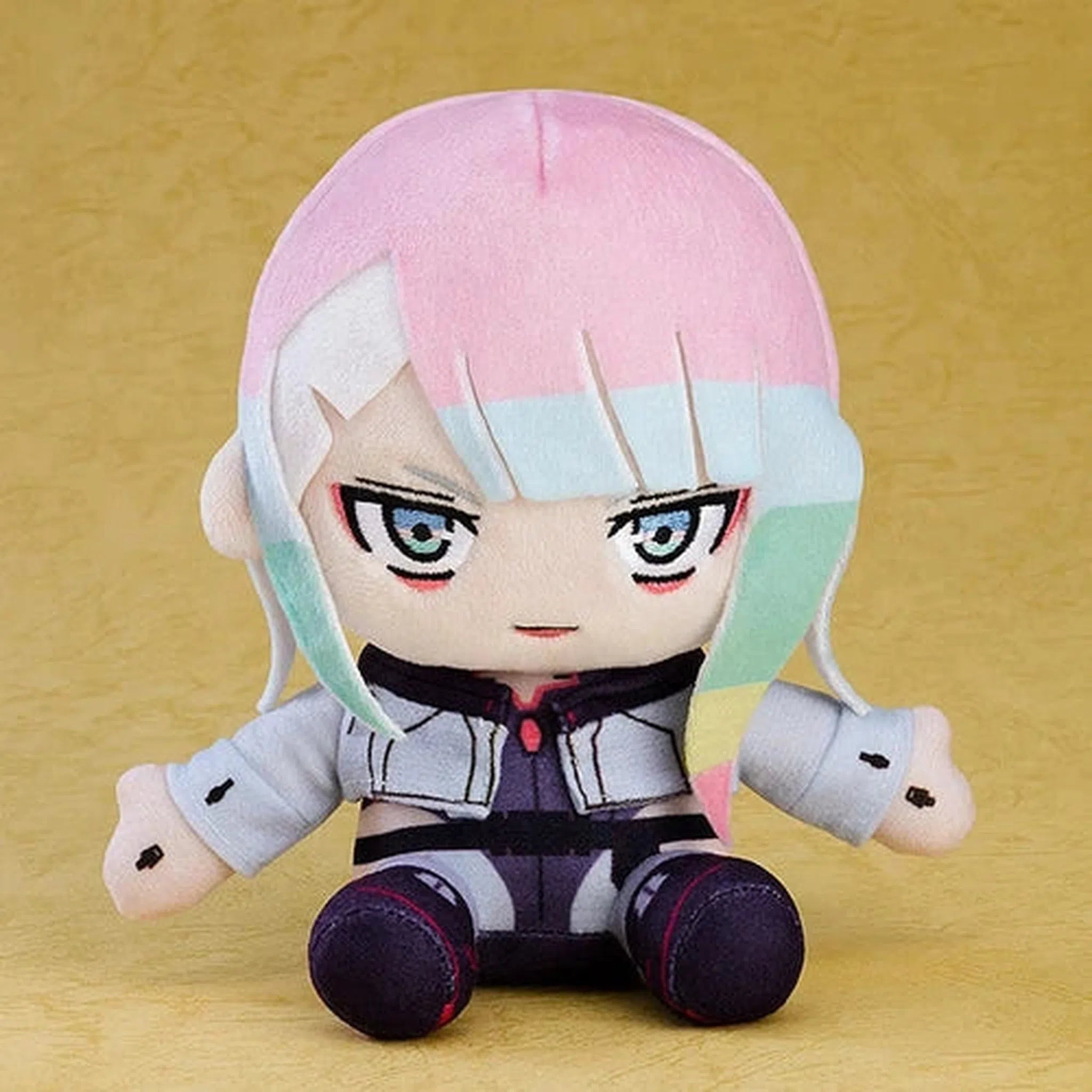 Cyberpunk: Edgerunners Plushie Lucy by Good Smile Company - 130mm collectible plush toy featuring pastel hair, cyber-enhanced outfit, and detailed design