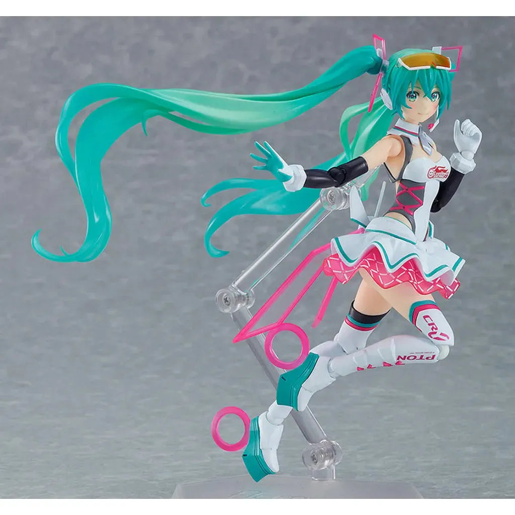 Fully articulated Hatsune Miku Racing 2021 figure with stand