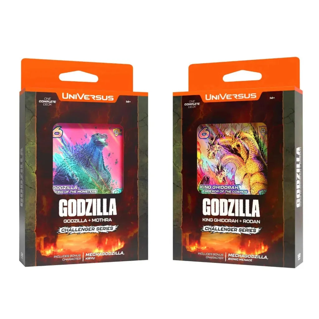 UniVersus Challenger Series Godzilla deck featuring Godzilla and Mothra