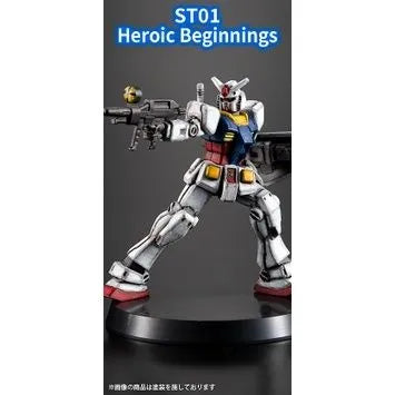 Gundam ST01A Starter Deck contents showing Gunpla miniatures and cards