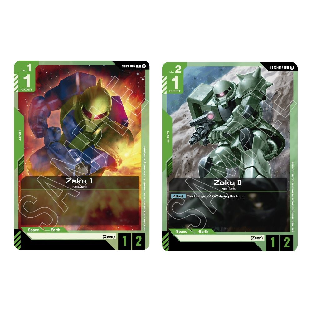 Zeon's Rush Deck Featuring Char's Zaku II and Sinanju