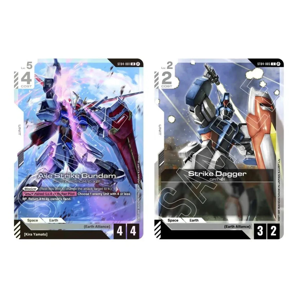 SEED Strike Deck Featuring Aile Strike Gundam and Aegis Gundam