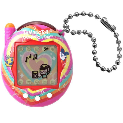 Tamagotchi-like device with colorful border and digital screen Heart Aura