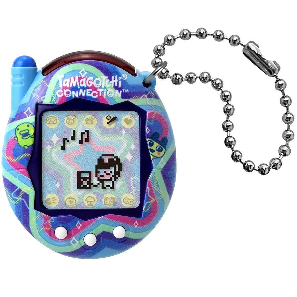 Tamagotchi Connection toy with colorful design and chain Star Aura
