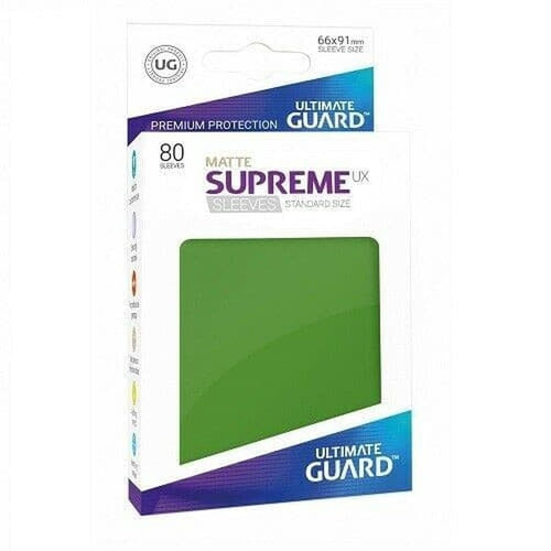 Ultimate Guard Supreme Sleeves Standard Size Matte Green (80)-Card Game Accessories-Ultimate Guard-